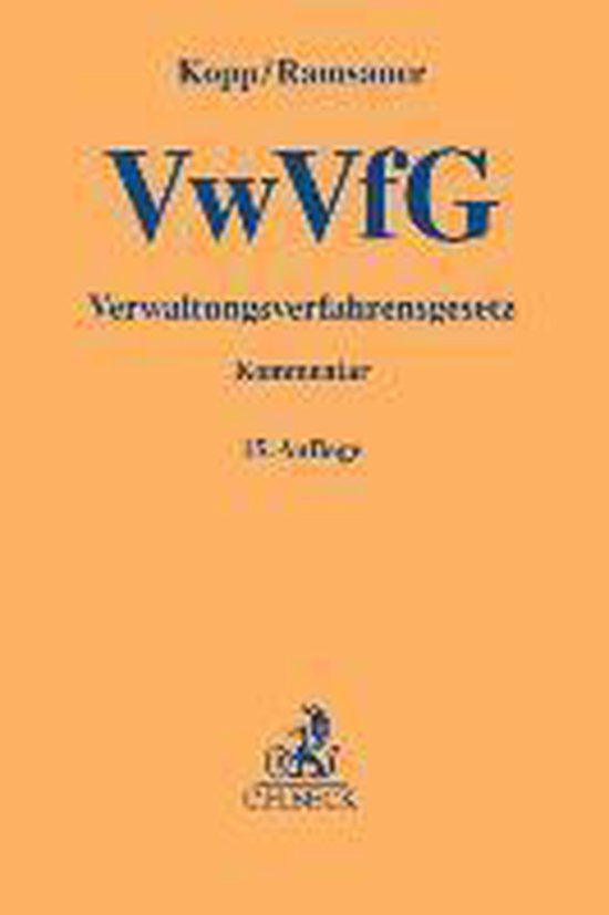 Verwaltungsverfahrensgesetz, Ferdinand O. Kopp | 9783406665929 | Boeken ...