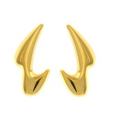 Behave Dames oorbellen oorknoppen goud-kleur 3,5 cm