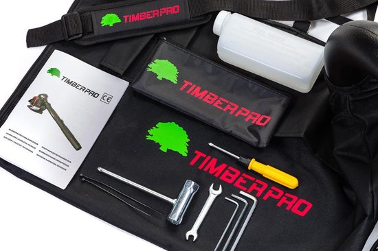 TIMBERPRO – 3in1 – Bladblazer - Benzine - Zuig en versnipperfunctie - 26cc - Blaassnelheid 225 km/u - Opvangzak 45 l