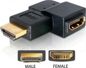 Delock - Adapter HDMI Stecker - HDMI Buchse 90° links