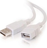 C2G 1 m USB 2.0 A mannelijk naar A vrouwelijk verlengkabel - wit