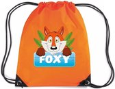 Foxy de Vos rijgkoord rugtas / gymtas - oranje - 11 liter - voor kinderen
