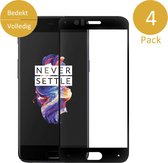 4x OnePlus 5 Full Screenprotector Transparant Zwart, Screen protector 4x OnePlus 5 Transparant, Hoesje 4x OnePlus 5, Case 4x OnePlus 5, Tempered Glass Glasplaatje 4x OnePlus 5, 4x OnePlus 5 C