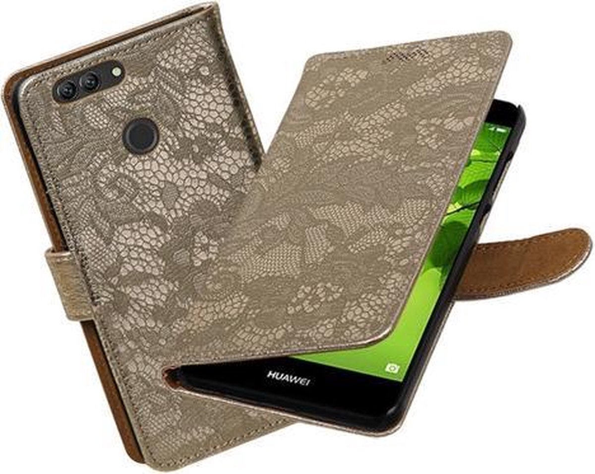 BestCases.nl Huawei nova 2 Lace booktype hoesje Goud