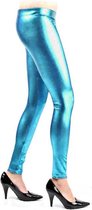 Legging - Metallic - Maat S-M - Turqoise