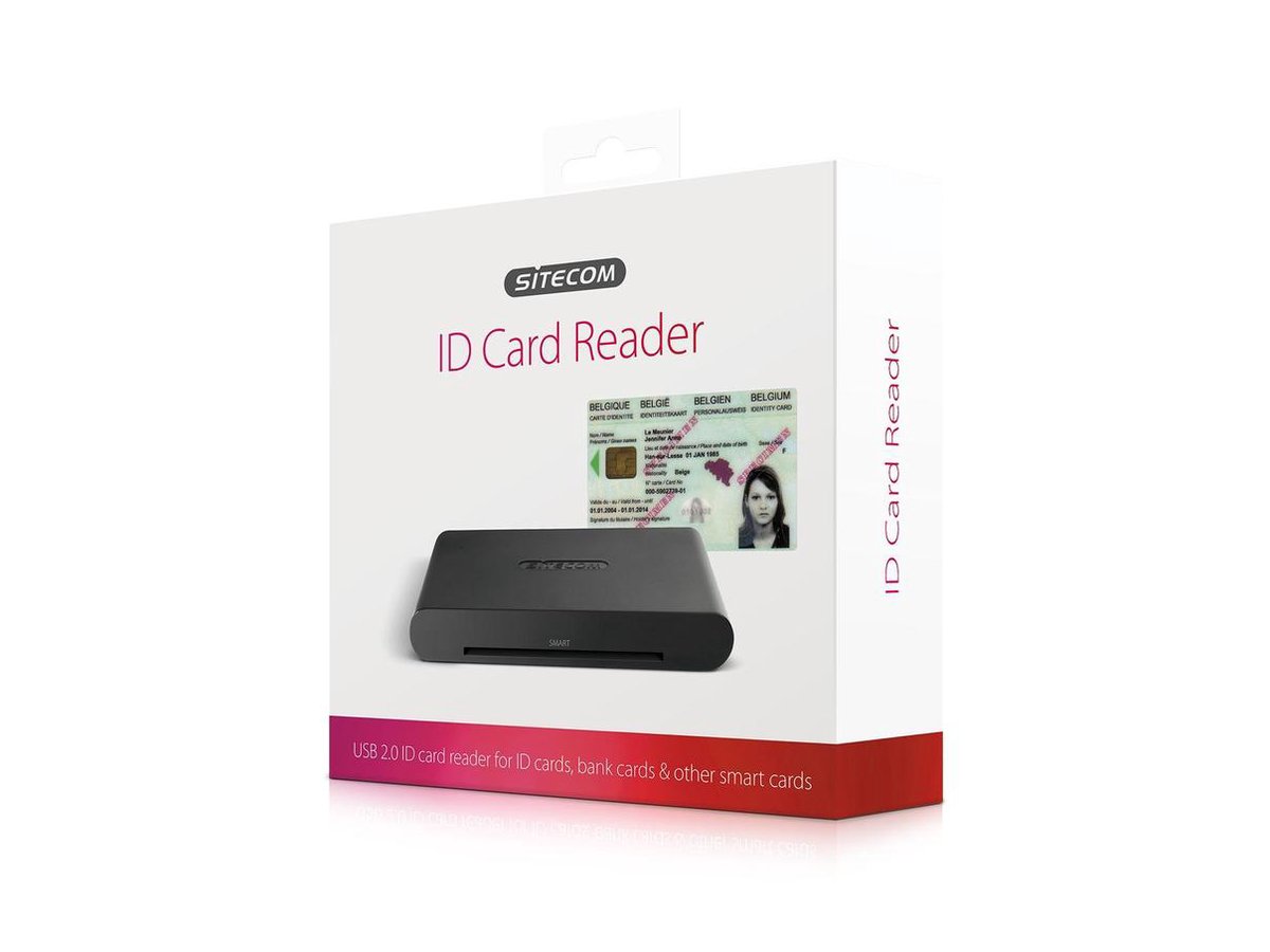 Lecteur Carte Identité Belge PC-SC USB Smart Card Reader, Support