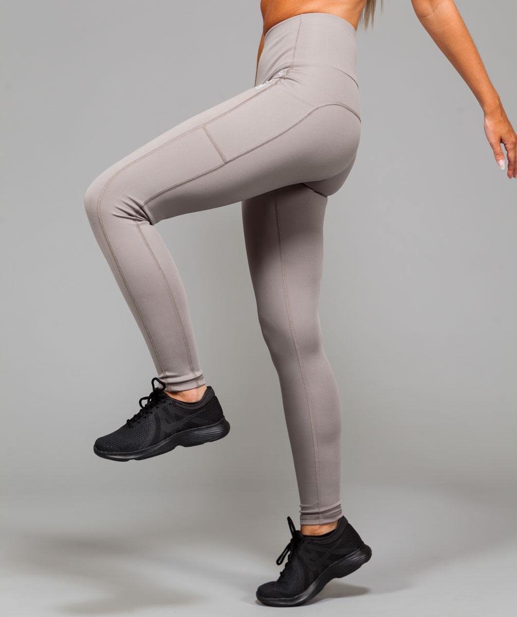 Marrald High Waist Pocket Sportlegging | Licht Grijs - L dames yoga fitness