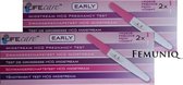 2 x LifeCare Early - Vroege Zwangerschapstest - 4 stuks - Femuniq