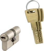 NEMEF PROFIELCILINDER NIKKEL SKG3 GELIJKSLUITEND SECUR 142/9 - 3 cilinders inclusief 9 sleutels