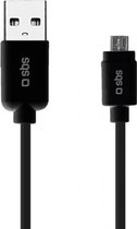 SBS 3m USB 2.0 USB-kabel USB A Micro-USB B Zwart