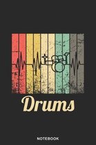 Drumset Instrument Art Graphic Notebook