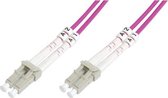 LOGON AL5LCLC03I/4I Glasvezel kabel 3 m OM4 2x LC Roze