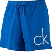 Calvin Klein Medium Drawstring Logo Zwemshort  Zwembroek - Maat L  - Mannen - blauw/wit