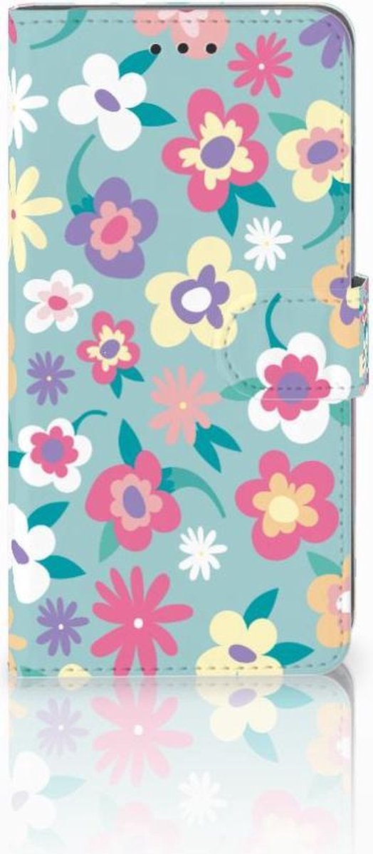 Book Case voor Apple iPhone Xs Max Hoesje Flower Power