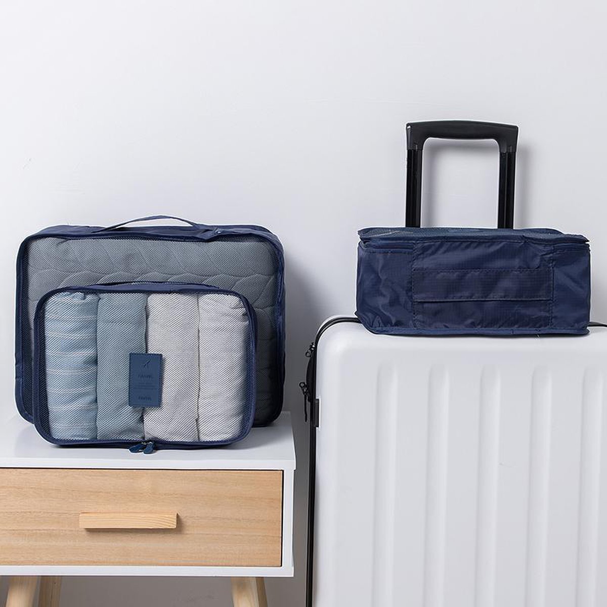 Prezon Compressie Verpakking Kubussen Set - Ruimtebesparende Koffer Organisatoren