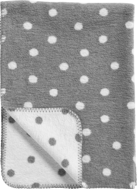 Meyco Classic Stip - Ledikantdeken 100x150 cm - Grijs/wit
