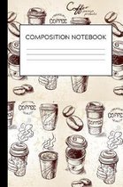 Coffee Themed Composition Notebook