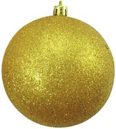 Europalms Kerstbal 10cm, gold, glitter 4x