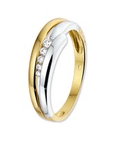 The Jewelry Collection Ring Zirkonia - Goud