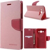 Samsung galaxy J5 roze agenda wallet hoesje