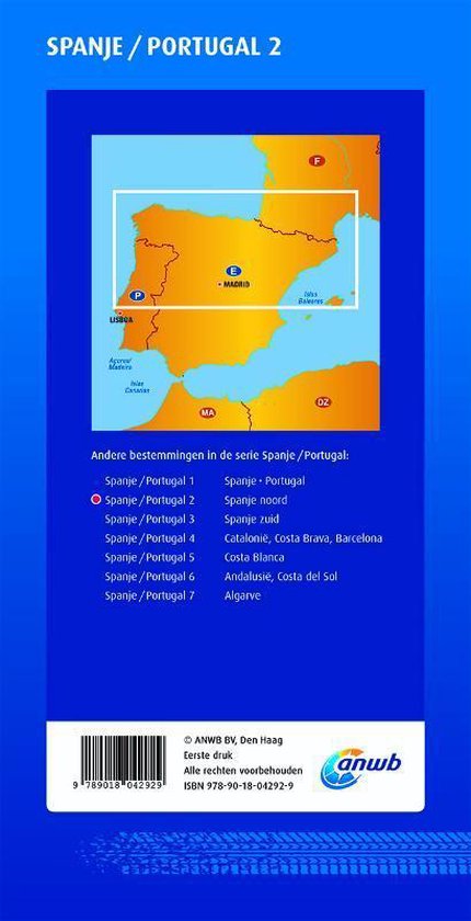 Carte Routiere Anwb Espagne Portugal 2 Espagne Nord Bol Com