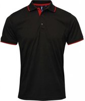 2 x Women's contrast Coolchecker® polo, Kleur Black/ Red, Maat XXL  (2-stuks)