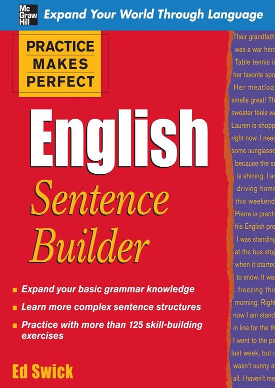 Practice Makes Perfect English Sentence Builder - cover