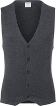 OLYMP Level 5 body fit gilet - wol met zijde - antraciet grijs mouwloos vest -  Maat: L