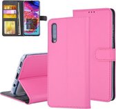 Samsung Galaxy A70 Roze bookcase hoesje