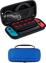 Hoes Geschikt voor Nintendo Switch Case Hard Cover Bescherm Hoesje - Case Geschikt voor Nintendo Switch Hoes - Blauw