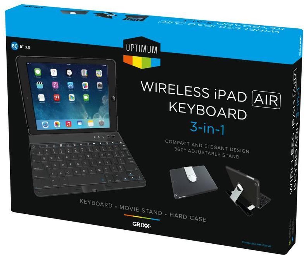 GRIXX Optimum Case & Keyboard iPad Air