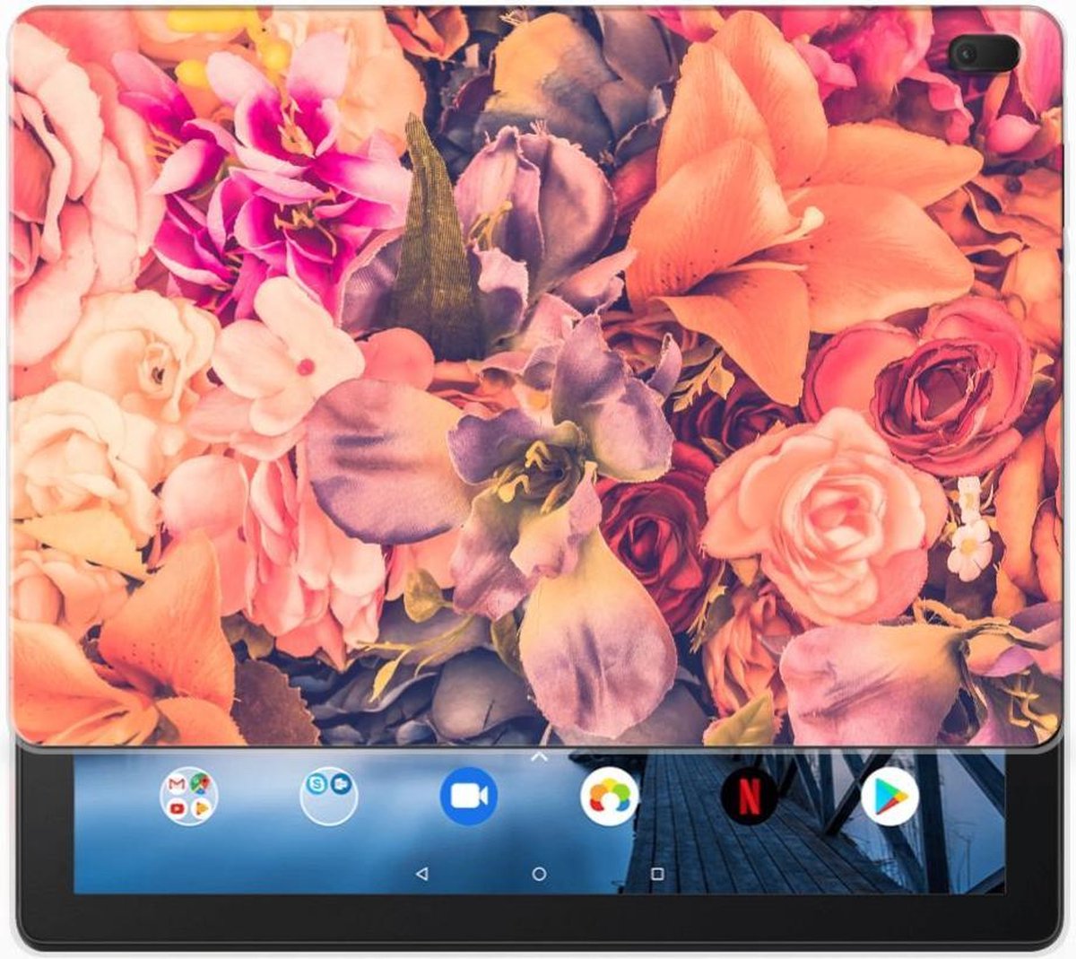 Lenovo Tab E10 Siliconen Hoesje Bosje Bloemen
