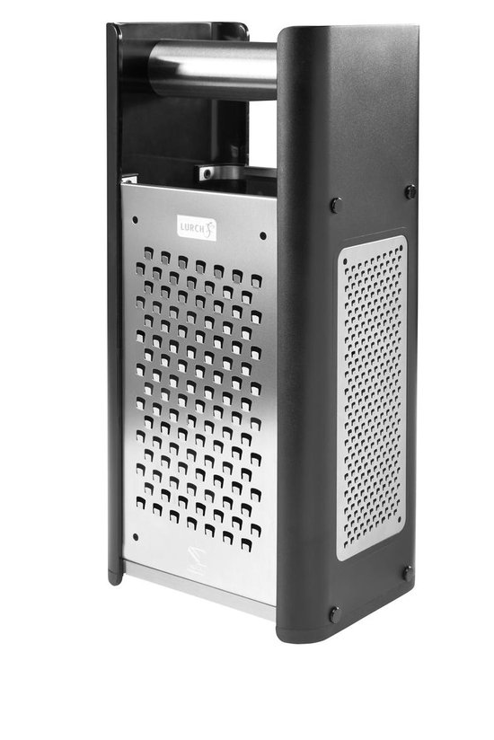 Râpe à Parmesan RazorTech Lurch Avec Couvercle – Acier Inoxydable, Bol Collecteur Transparent