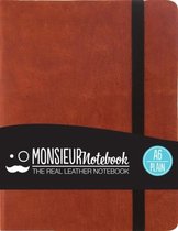 Monsieur Notebook Leather Journal - Tan Plain Medium A6