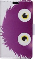 Samsung Galaxy J1 (2016) paars monster agenda wallet hoesje