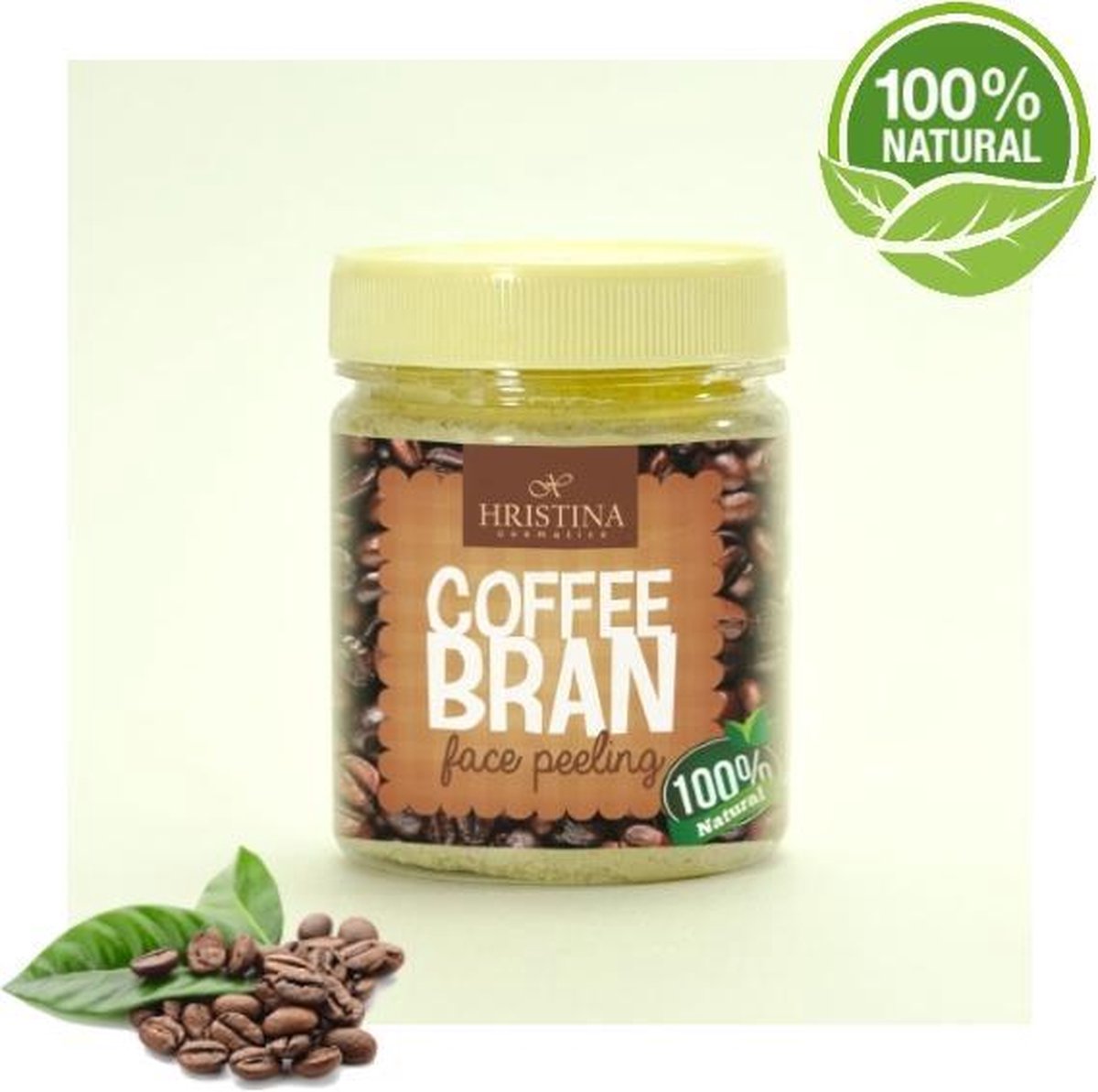 Koffie - Coffee Scrub Peeling - Gezicht & Lichaam - 200ml 100% Biologisch - Hristina