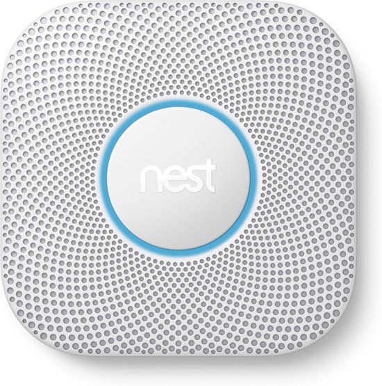 Google Nest Protect - Slimme rook- en koolmonoxidemelder - Bedraad - 230...