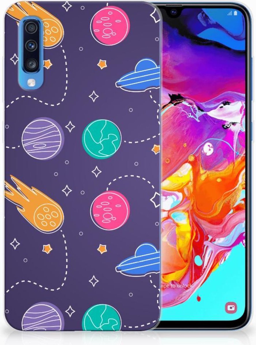 Back Cover voor Samsung Galaxy A70 Silicone Back Cover Space