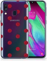Coque Téléphone pour Samsung Galaxy A40 TPU Silicone Bumper Cerises
