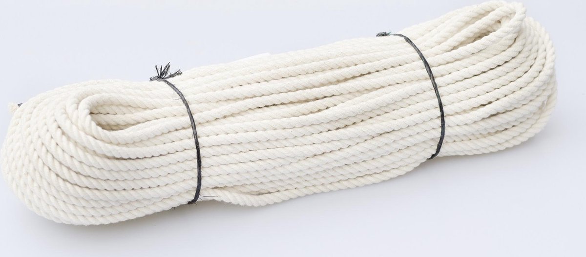Katoen touw, Diameter: 6 mm, Lengte: 50 meter | bol.com