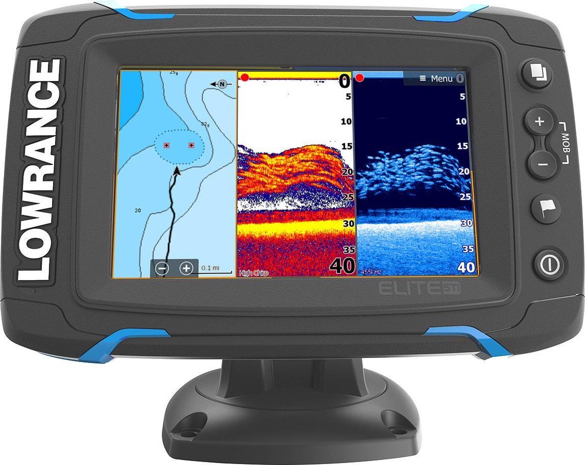 Lowrance Elite 5 TI Fishfinder Met Down Scan