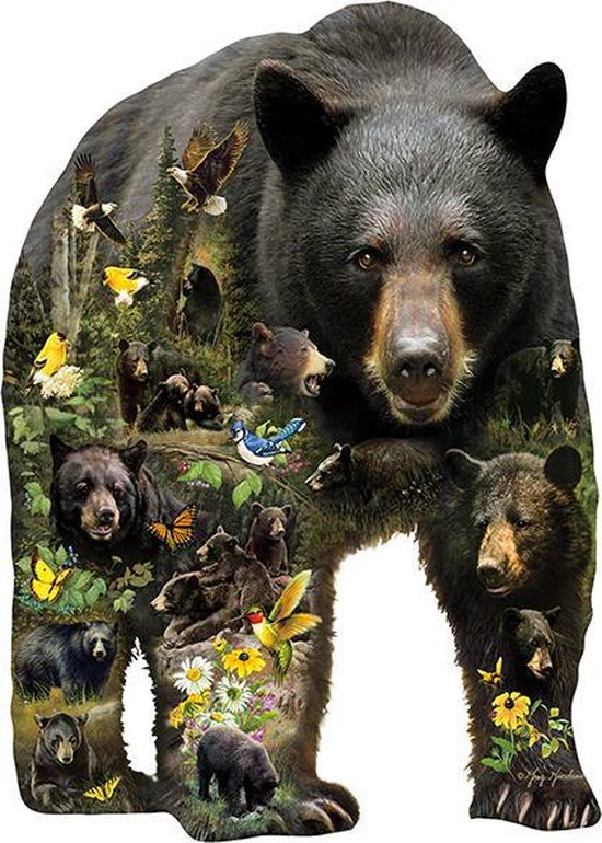 Foto: Contourpuzzel 1000 stukjes forrest bear sunsout