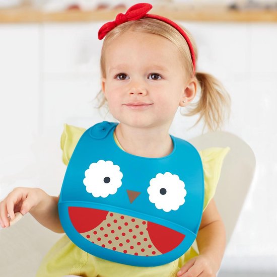 Skip Hop Zoo Fold & Go Siliconen Slabbetje - owl van Skip Hop — afbeelding 5