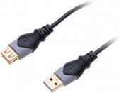 Connect IT CI-484 USB-kabel 1,8 m USB 2.0 USB A Zwart, Grijs
