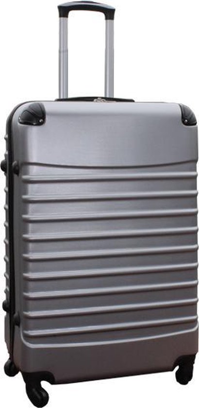 Valise de voyage en ABS léger Travelerz avec serrure à combinaison argent 95 litres (228)