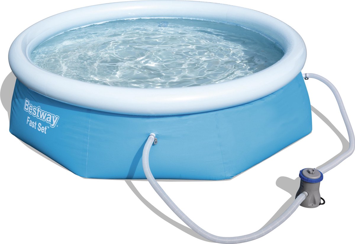 Bestway Fast Met Filterpomp Rond Blauw (Ø244 x 66 cm) - Opblaas zwembad