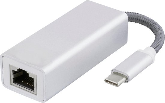uitzending passie valuta Deltaco USBC-1080 USB-C naar RJ45 Gigabit Ethernet netwerkadapter aluminium  zilver-wit | bol.com
