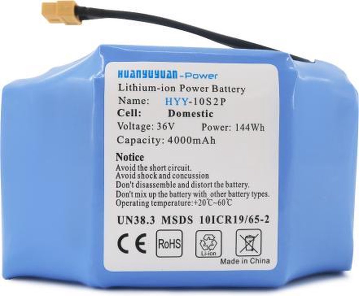 Hoverboard accu batterij vervangen kopen 36V 4000 mAh 5c Kwaliteit  Origineel | bol