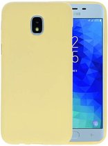 Hoesje Geschikt voor de Samsung Galaxy J3 2018 - Backcover Color Telefoonhoesje - Geel