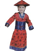 Traditioneel Chinees Kostuum - Rood - Mt 3-4 jaar